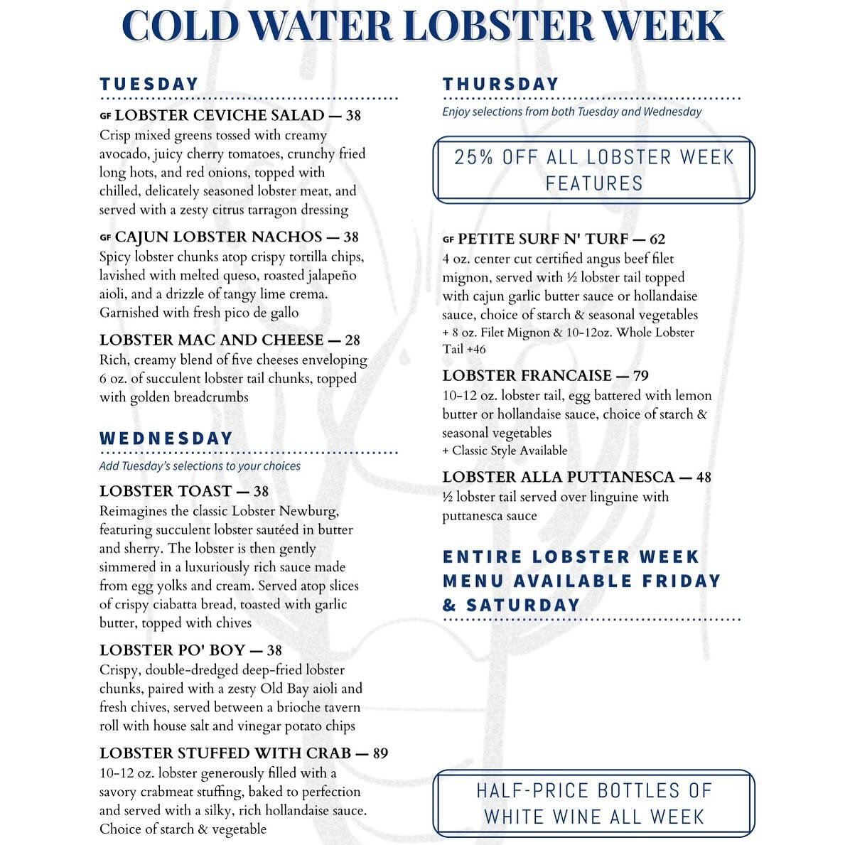 🦞🌟 Dive into the deep flavors of the ocean with our first-ever Lobster Week at Ovalon Bar &amp; Grill! 🌊 We&rsquo;ve brought back our sea-nsational cold water lobster tails, and we&rsquo;re celebrating with a splash! Cold water tails are known for