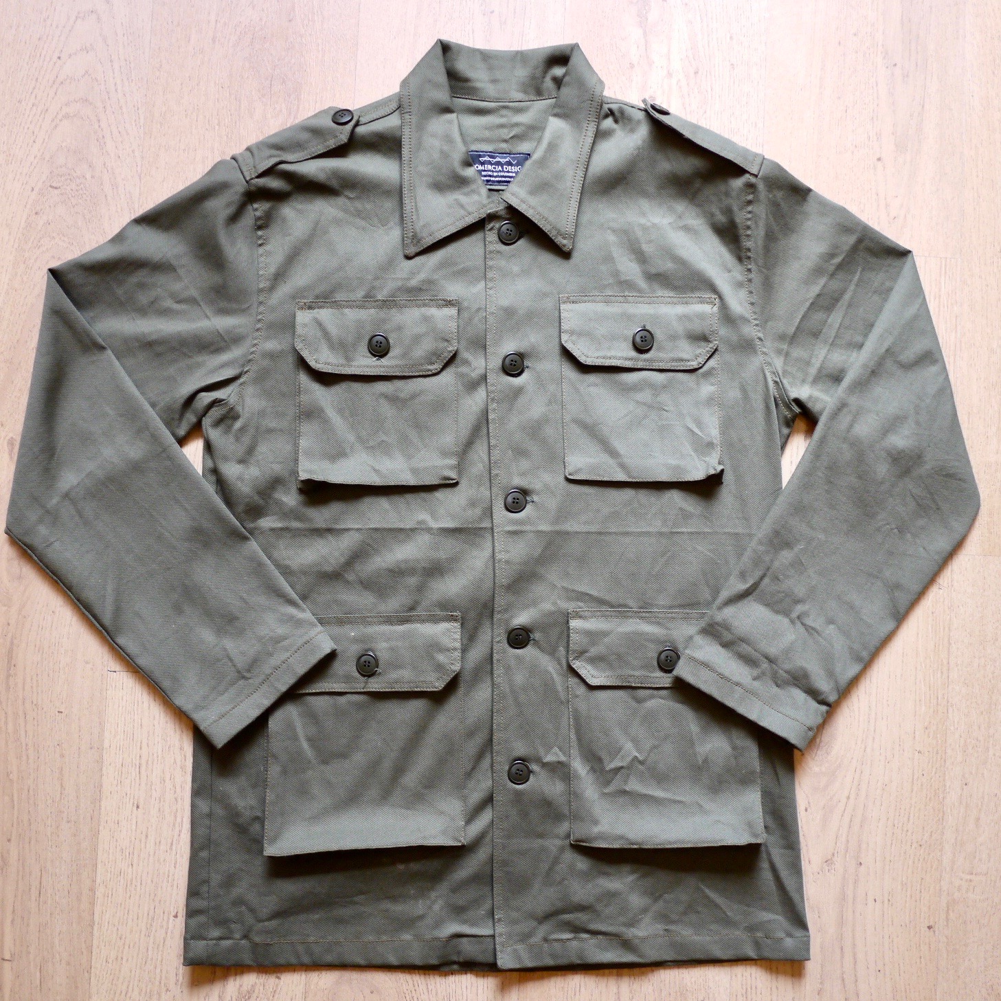 Chaqueta Safari Dril Verde Oliva