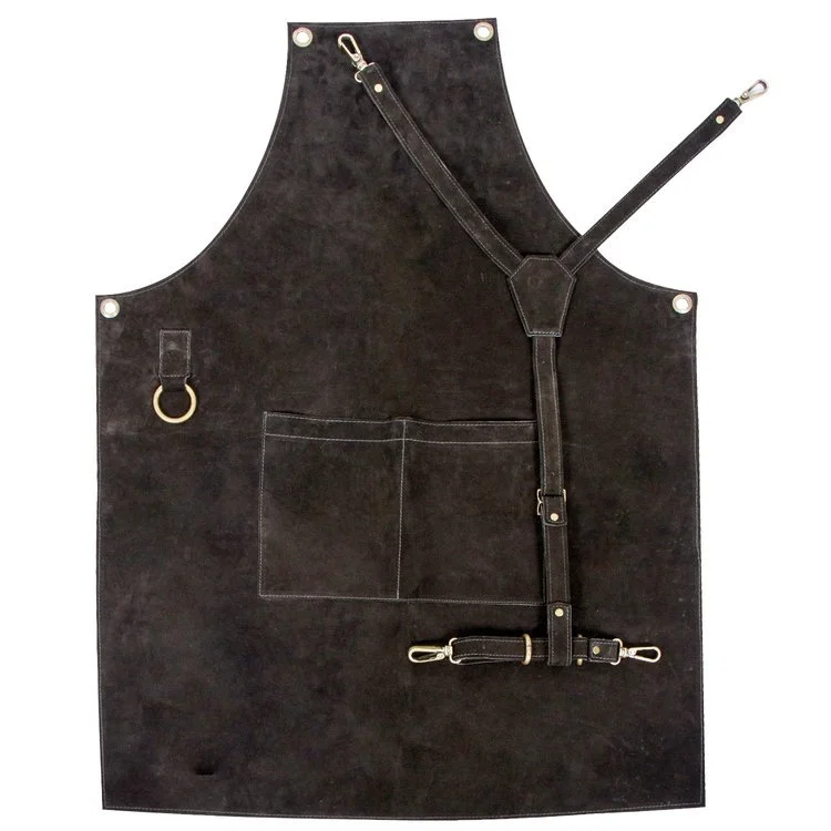 Delantal Cuero & Arnés Carnaza Negro