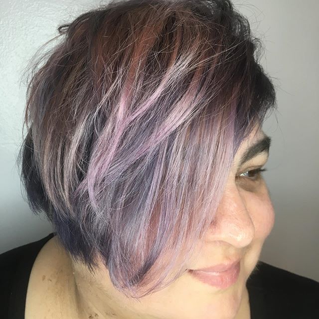 #metallic #haircolor for @mayaazulcollins ! #guytang #guytangcolor #guytanghair #randco #randcorodeostar #asymmetricalhair #shorthair #starbabystudioalameda