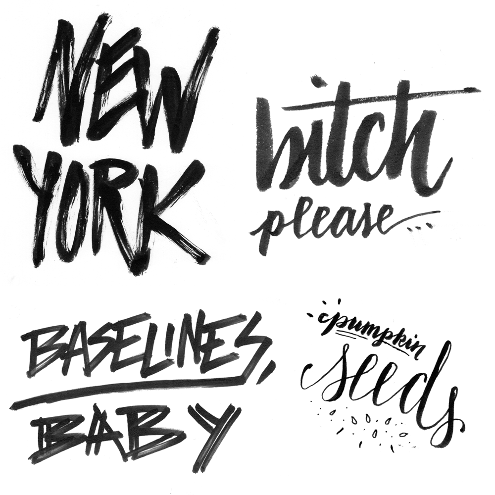  11.04.14 Just a few of the lettering situations that happened at TTL Type Tuesday. Fun times, hilarious conversations, great friends.