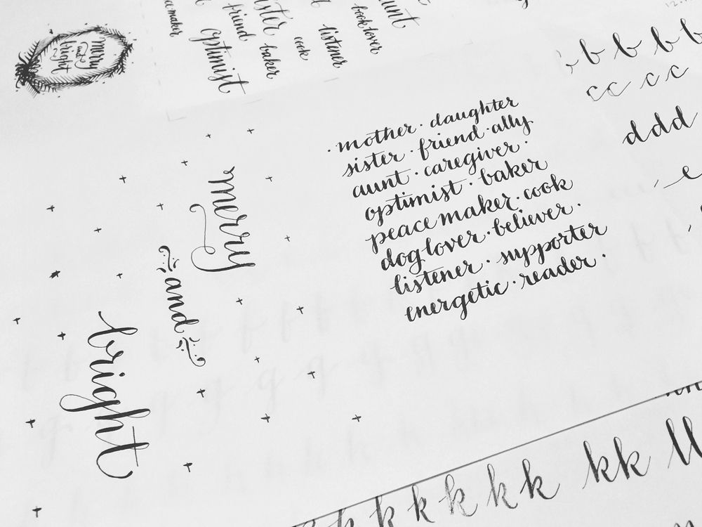  12.01.14 calligraphy practice— write . dip . repeat .
