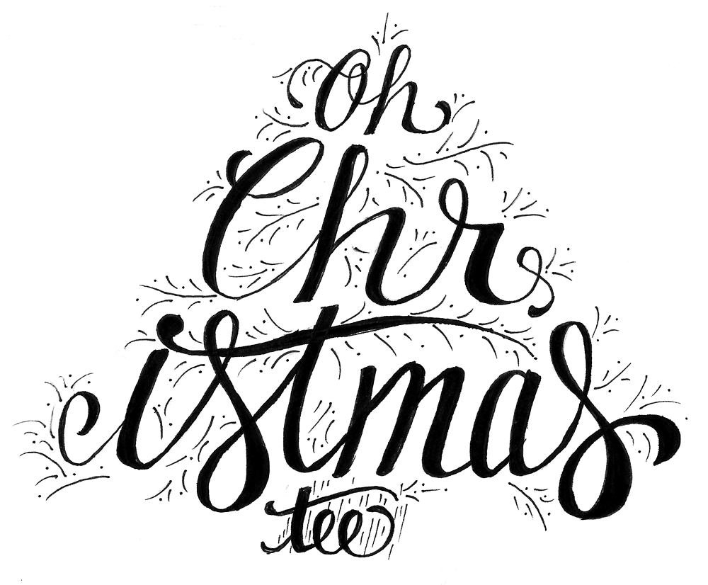 12.22.14 Lettering my sister needed for a gift. — part 1