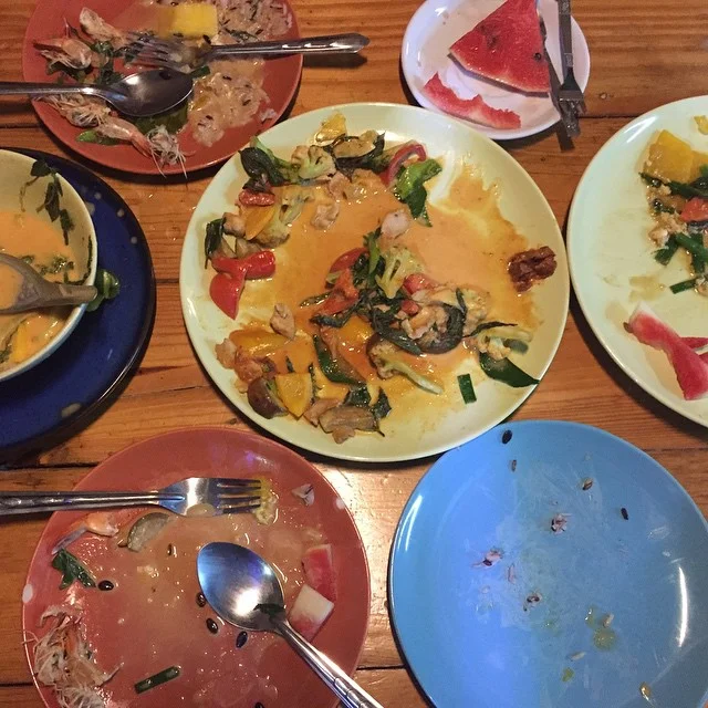Thai Leftovers. I feel bad that we couldn't finish this amazing food.