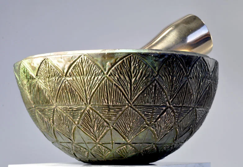 Greek Artichoke Cast bronze, lost wax method 6 inches diameter by 3 inches tall