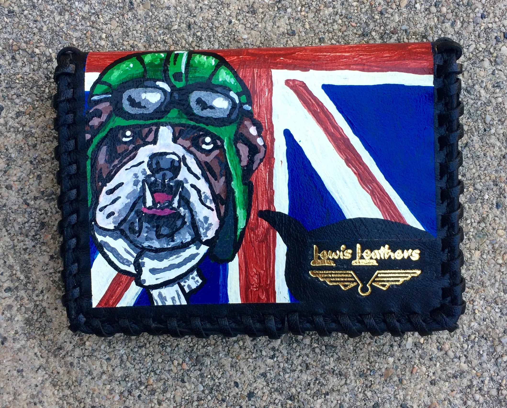 Lewis Leathers Bulldog Card Case Wallet
