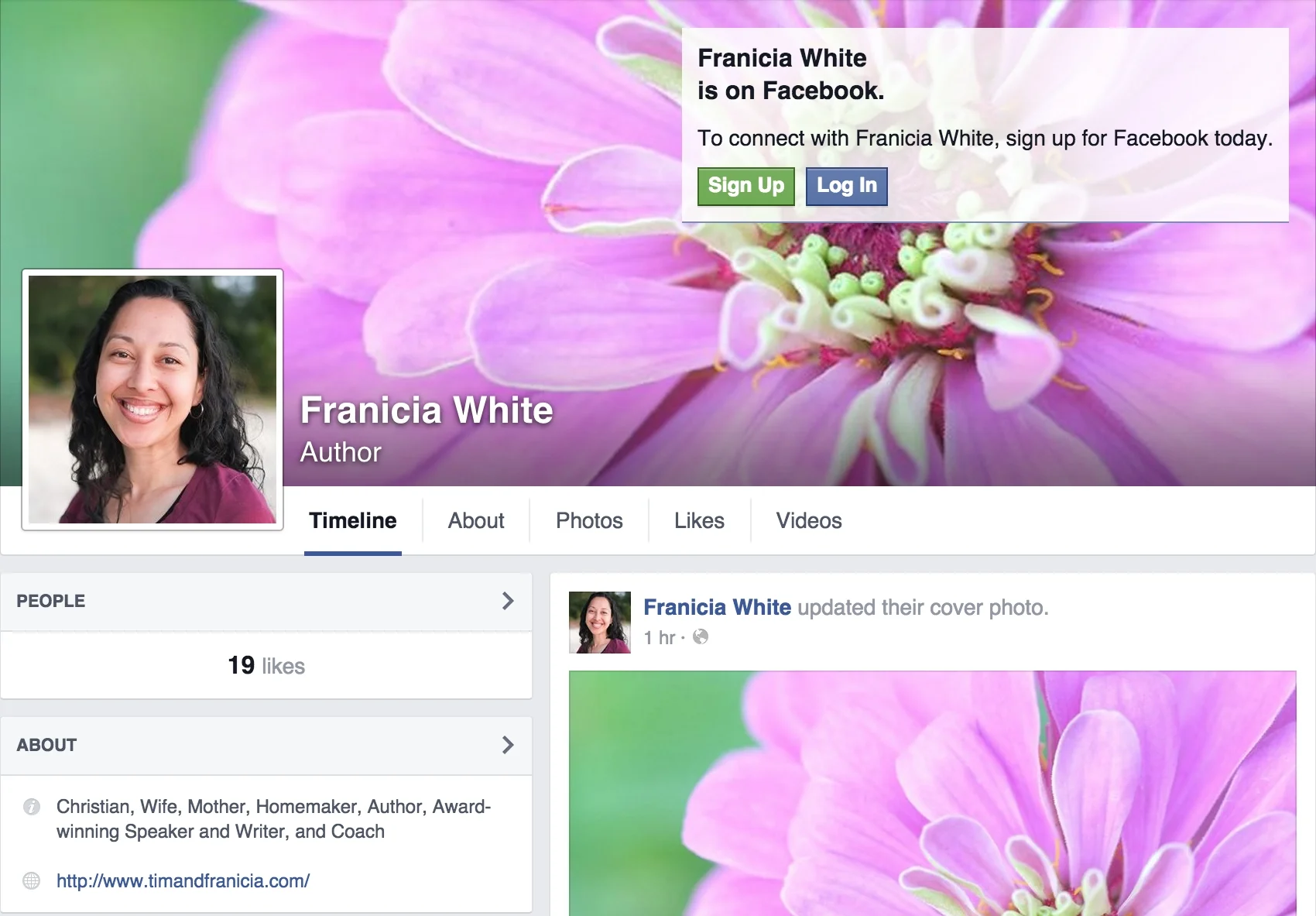 Franicia Launches Facebook Author Page