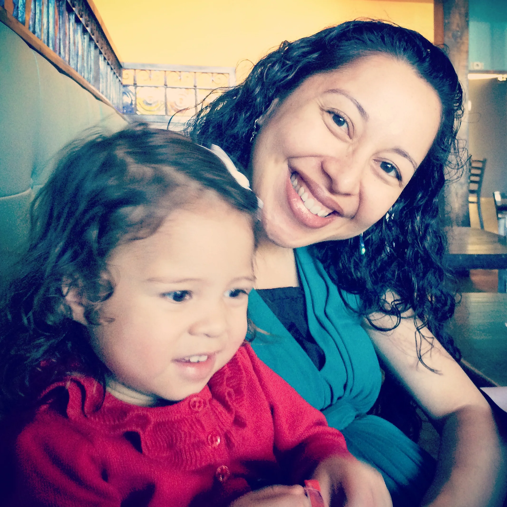 Franicia with Shiloh at one of our favorite restaurants late last summer.