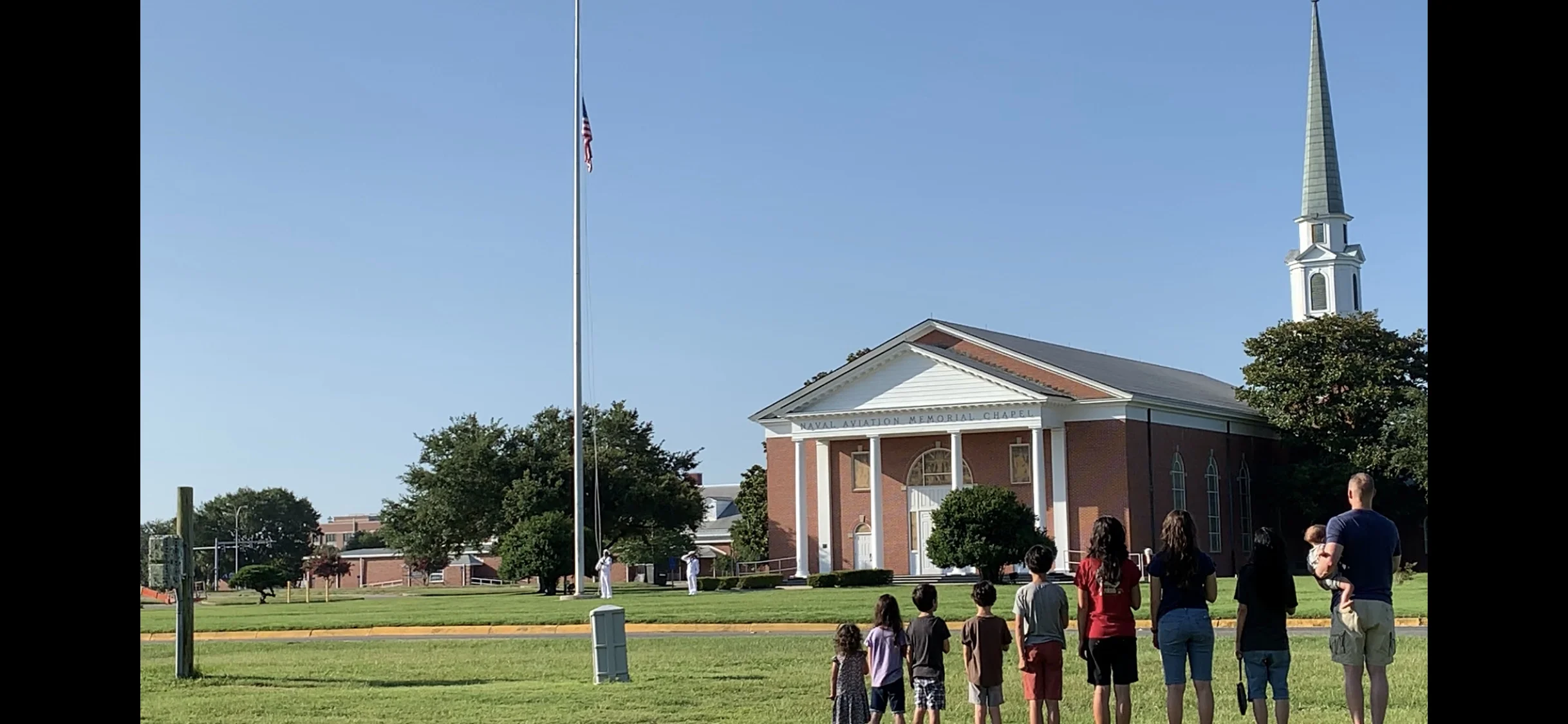 July 4, 2019 - Standing as a Military familY with our hands over our hearts As our (American) flag is raised to our national anthem (the star spangled banner) near our home 🇺🇸 (Photo by: TIm & Franicia White)