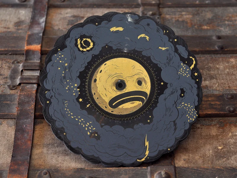 Wade Mickley "Waning Gibbous" Silkscreen on Edison Record