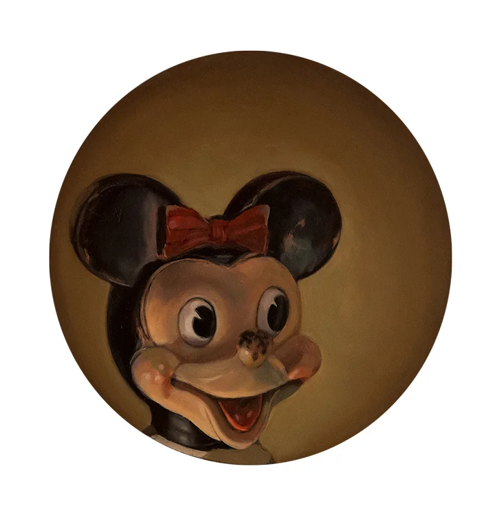 Megan Marlatt " Portrait of Miss Mouse" Tondo 