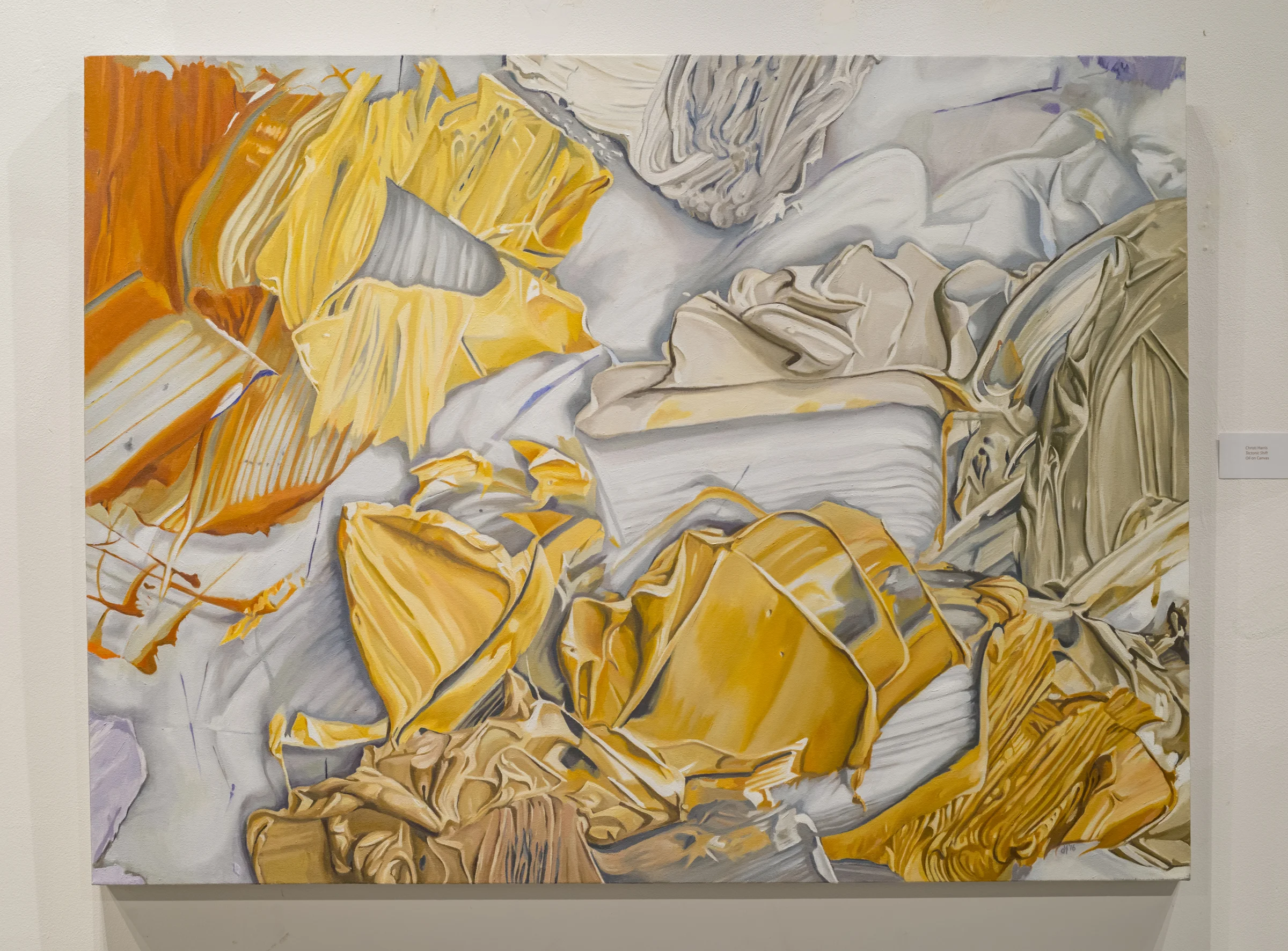 Christi Harris T ectonic Shift , Oil on Canvas Photo courtesy of Alan Skees 