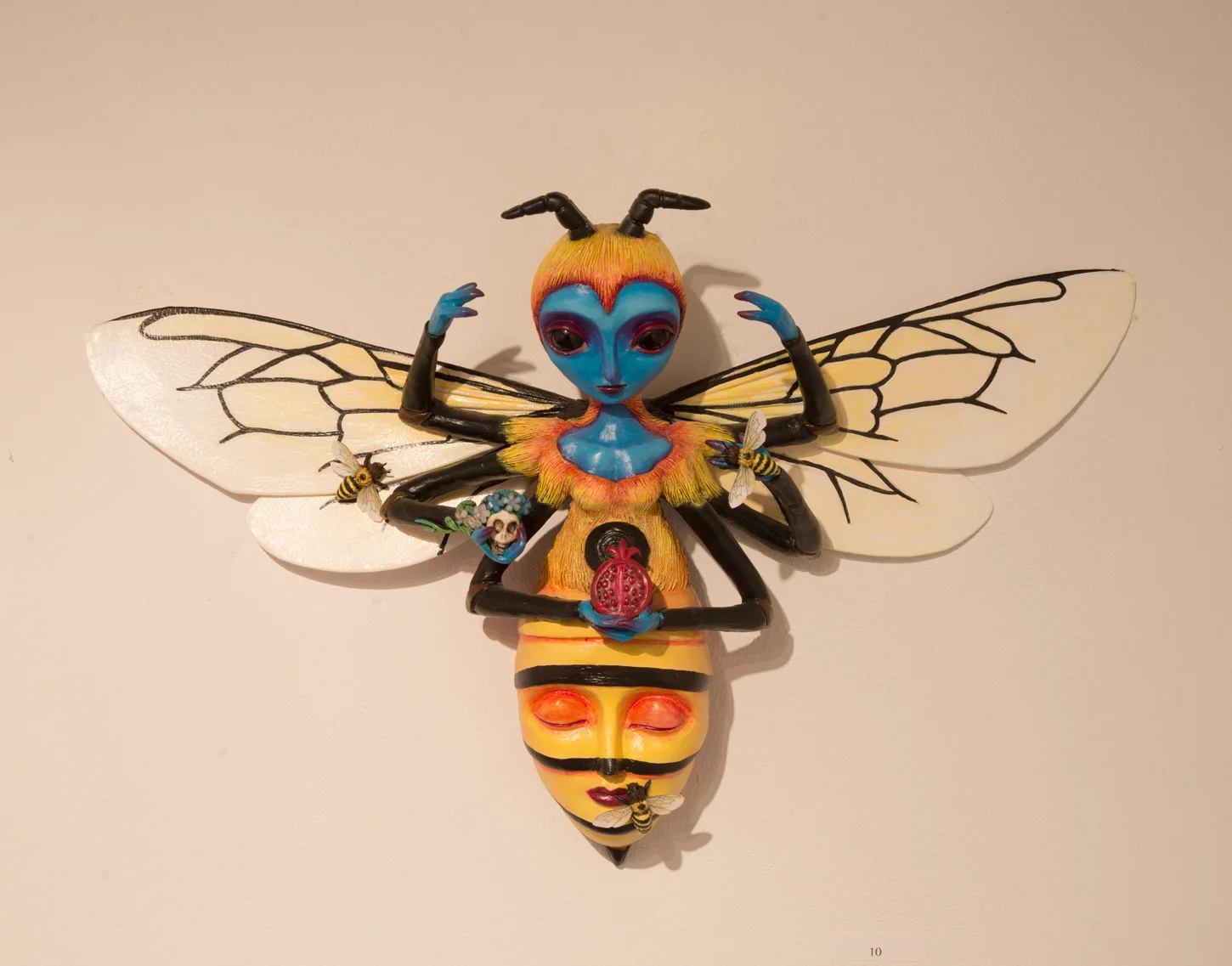 Christine Harris Persephone's Messenger mixed media wall sculpture