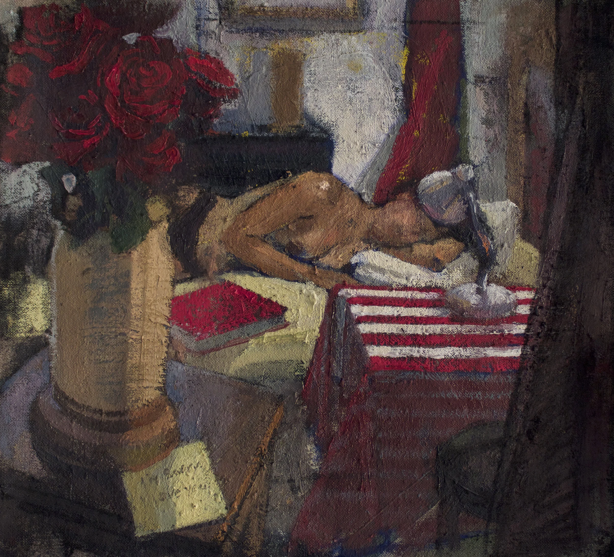 Nicole Santiago I am Sorry, I Love You , oil on linen , 21x22