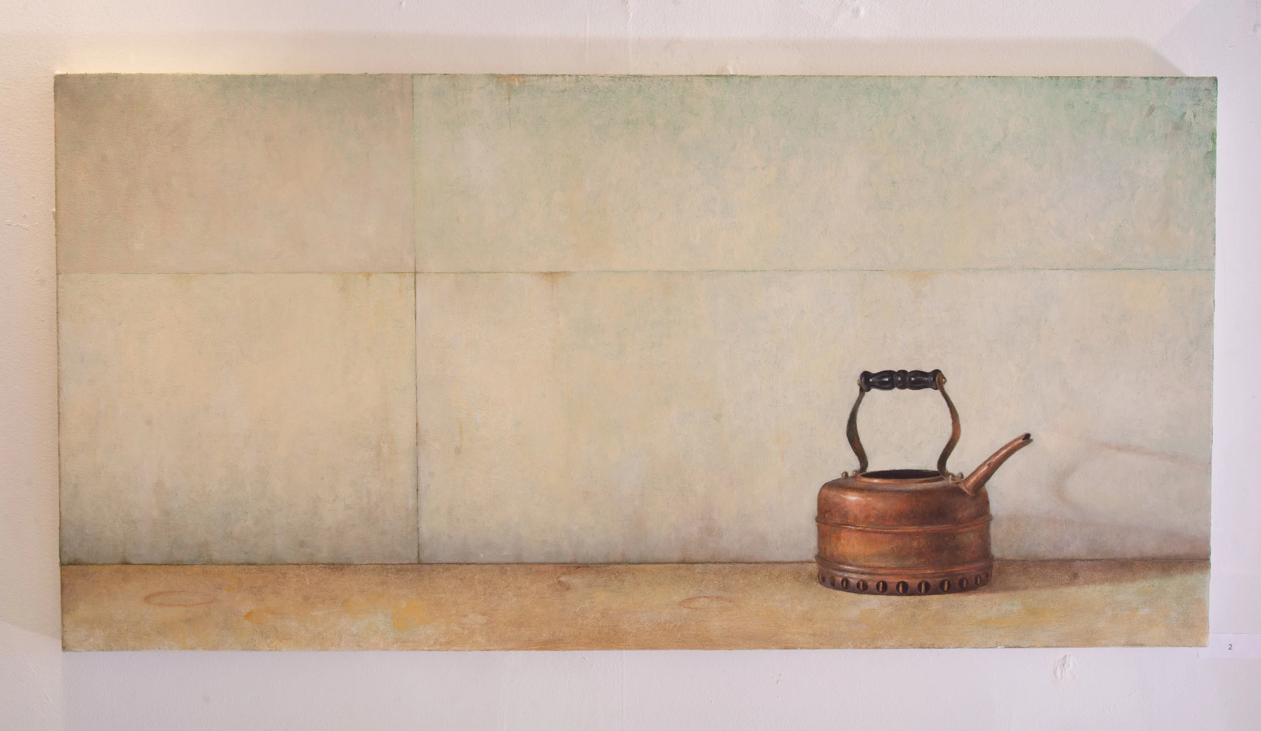 Andrew Shear Tea Kettle oil on canvas stretched on board