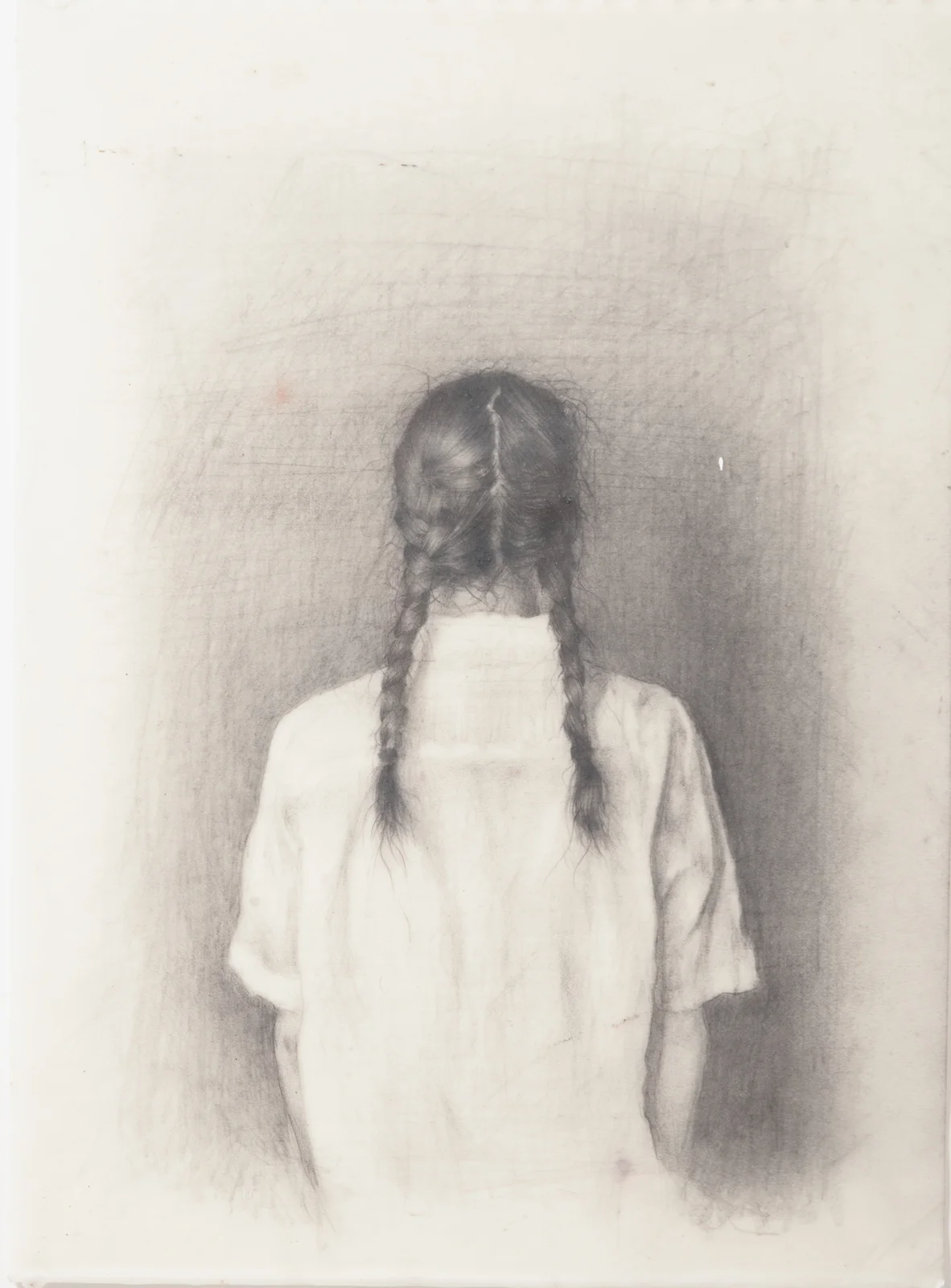 Andrew Shears Braids graphite on paper dipped in encaustic wax