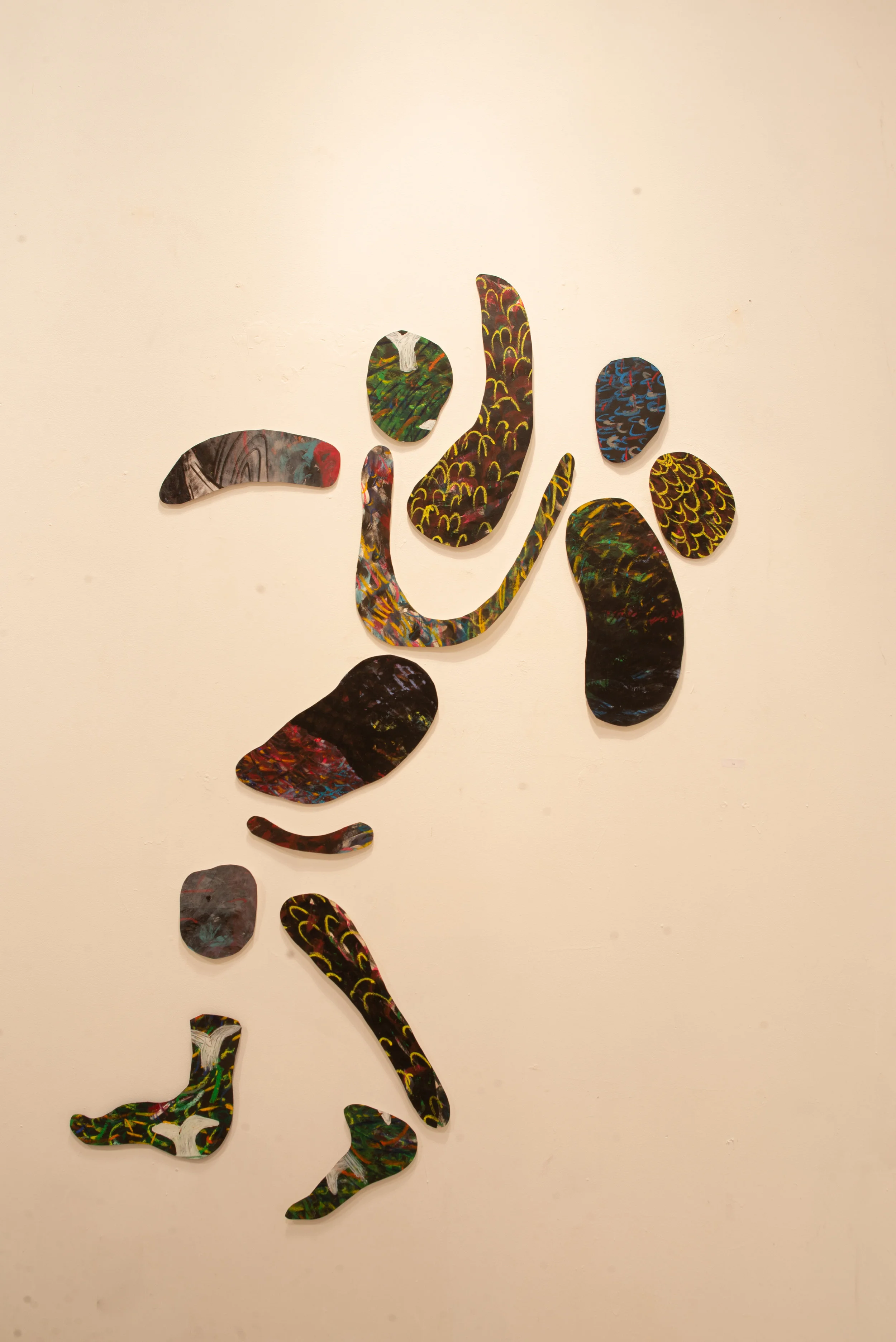 Running Mother with the Twins JENNIFER MERIDIAN mixed media on paper 6 x 4 x 1 in