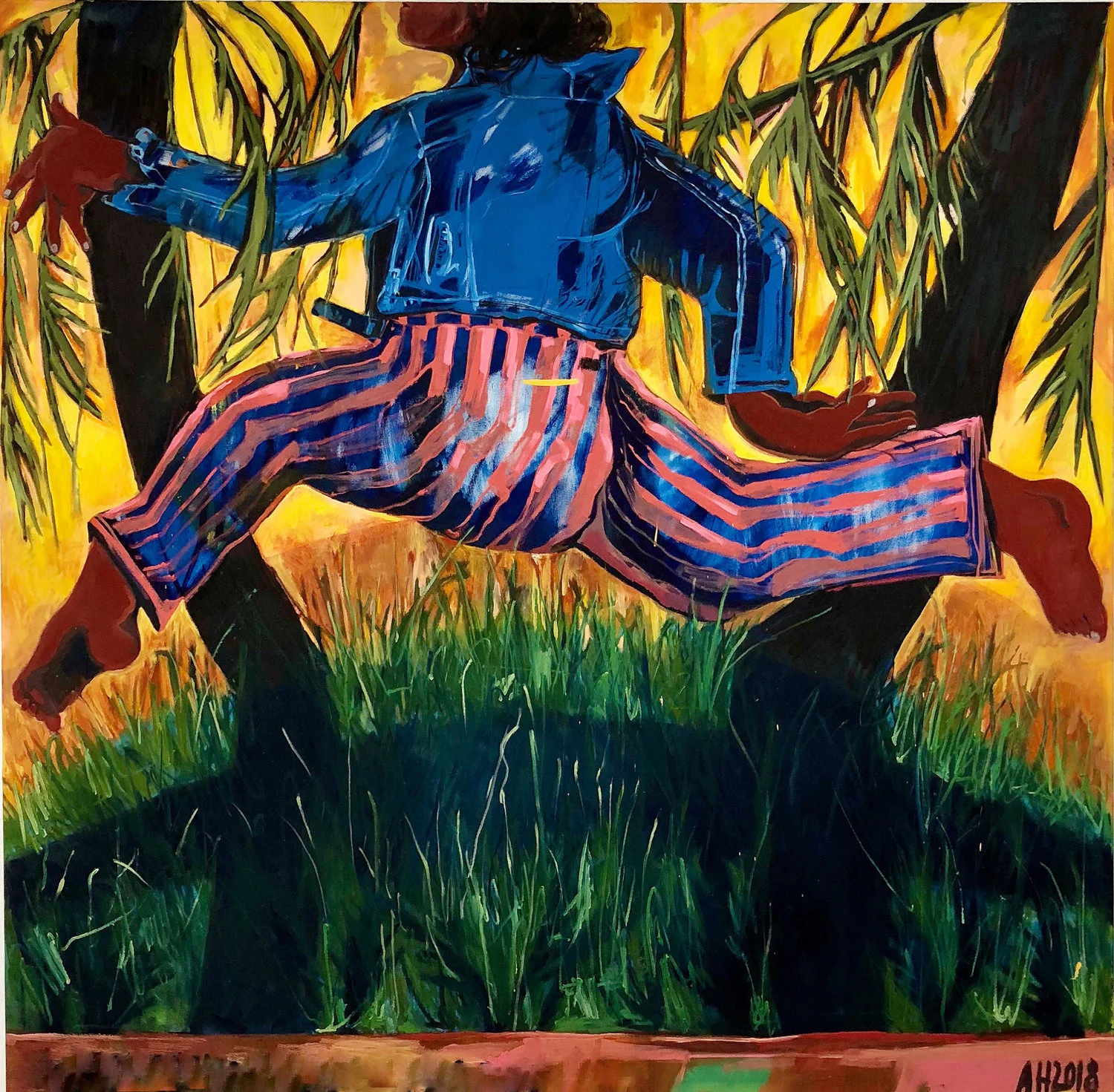 Just Like Baba ASIF HOQUE oil on canvas 72 x 72 in