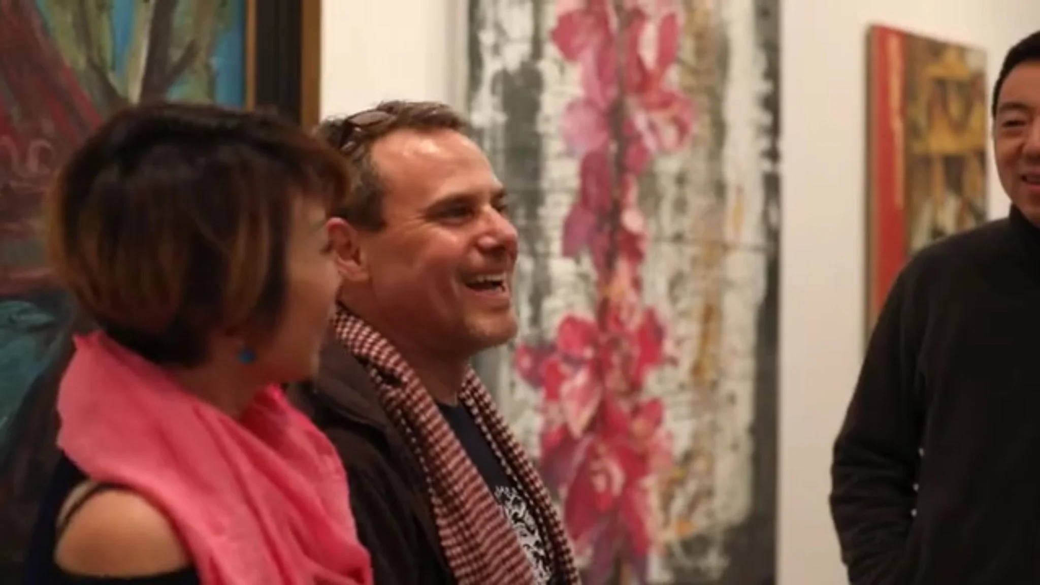 Baylee Wang and Chip Goldstein and the opening reception at the Linda Matney Fine Art Gallery
