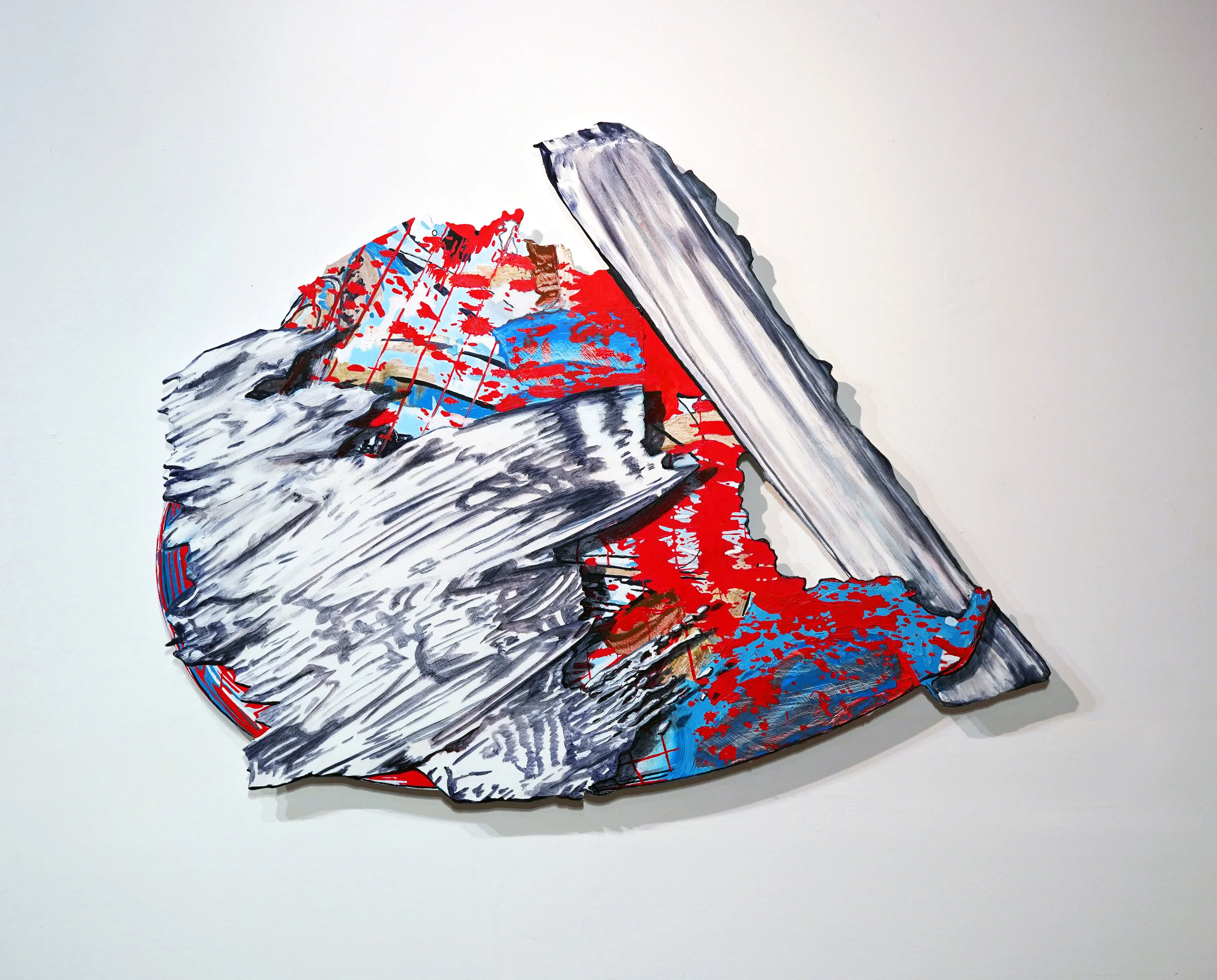 Lindsay McCulloch, Back Up , oil on Dibond, 24” x 31” x 1”, 2018
