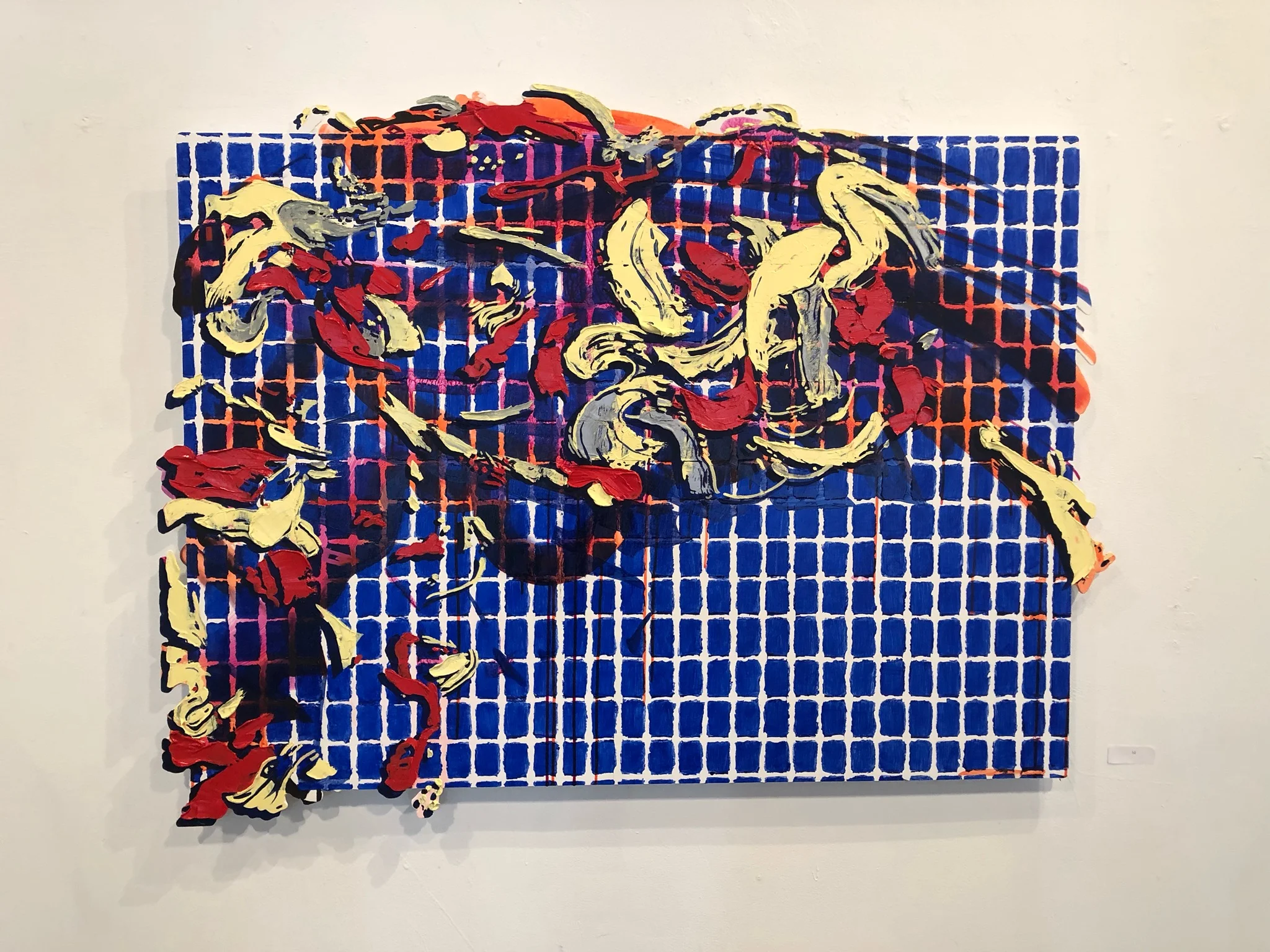 Lindsay McCulloch, Constellatio n , acrylic and oil on Dibond, 39” x 51” x 1”, 2018