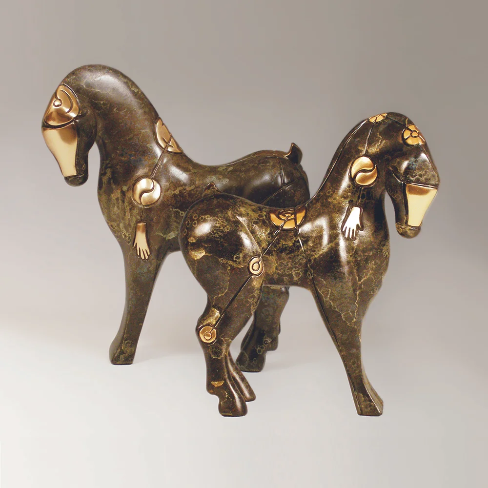 The Gemini Twins cast bronze 10"x5" x 10" each SOLD Additional castings will be available for the limited edition