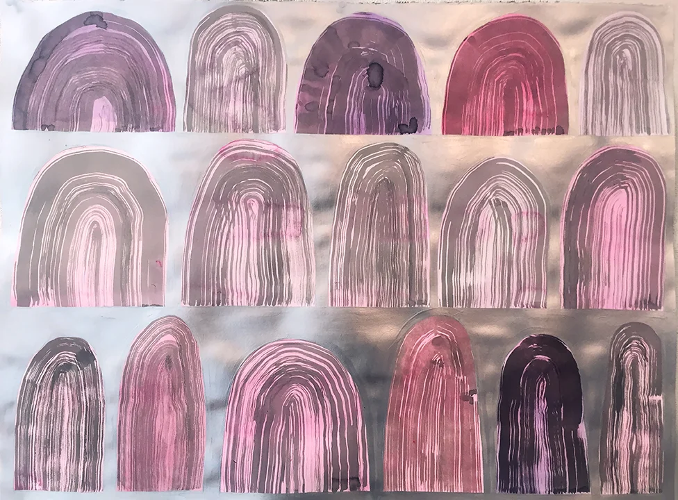 Brian Hitselberger Sixteen 22" x 30", 2019, Ink, flash on paper View on Artsy