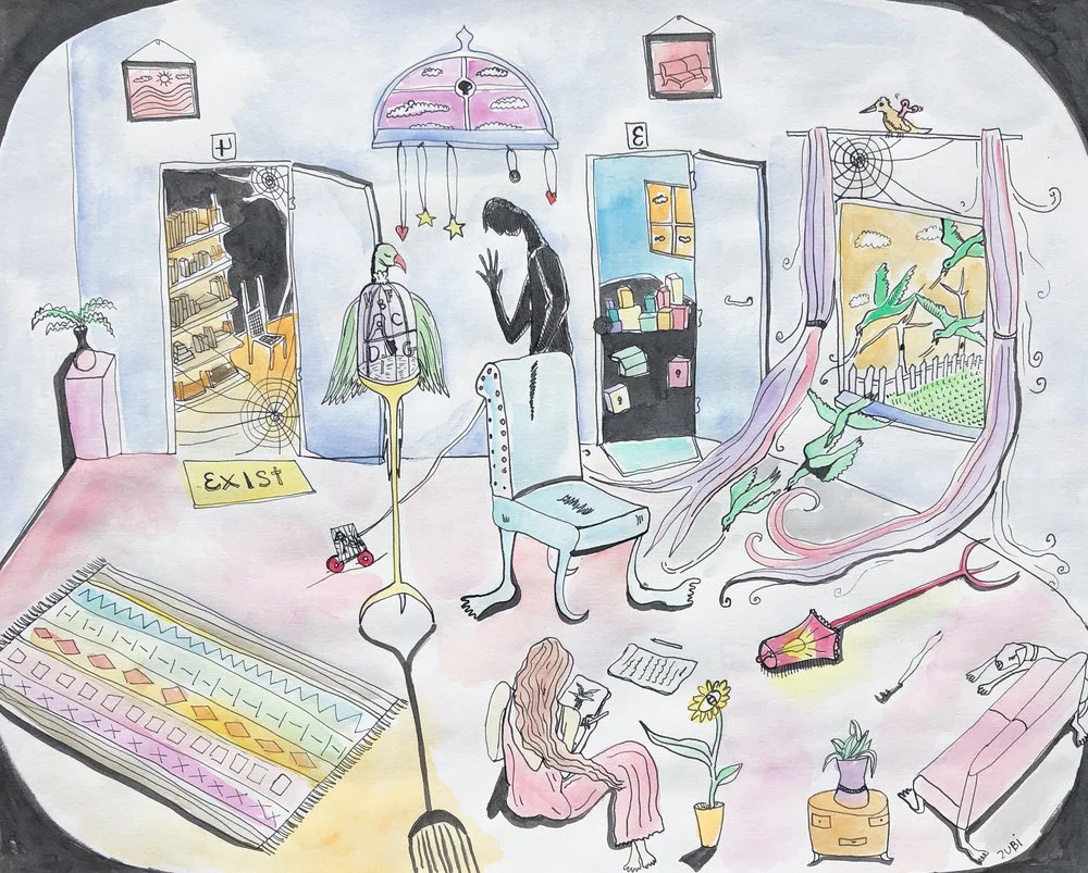 Linda+Matney+Gallery_Sofia+Zubi_Birdwords,+Collaboration+with+Miekal+And_12x16_2018.jpg