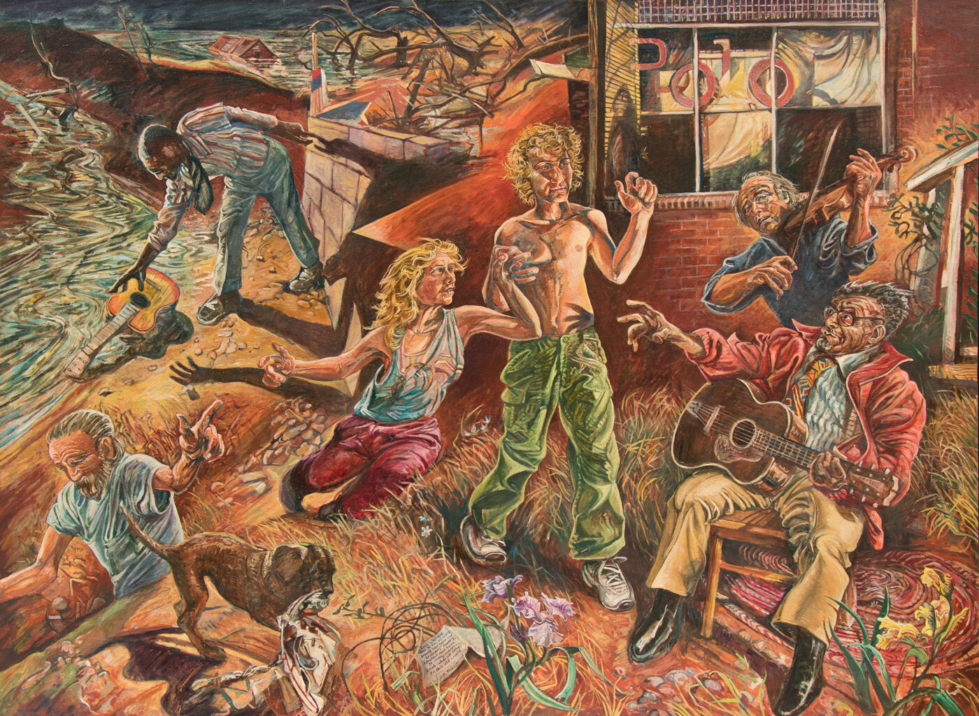 Art Rosenbaum,   Rakestraw's Dream , 1993, Oil on linen, 78 x 106 in.  VIEW ON ARTSY