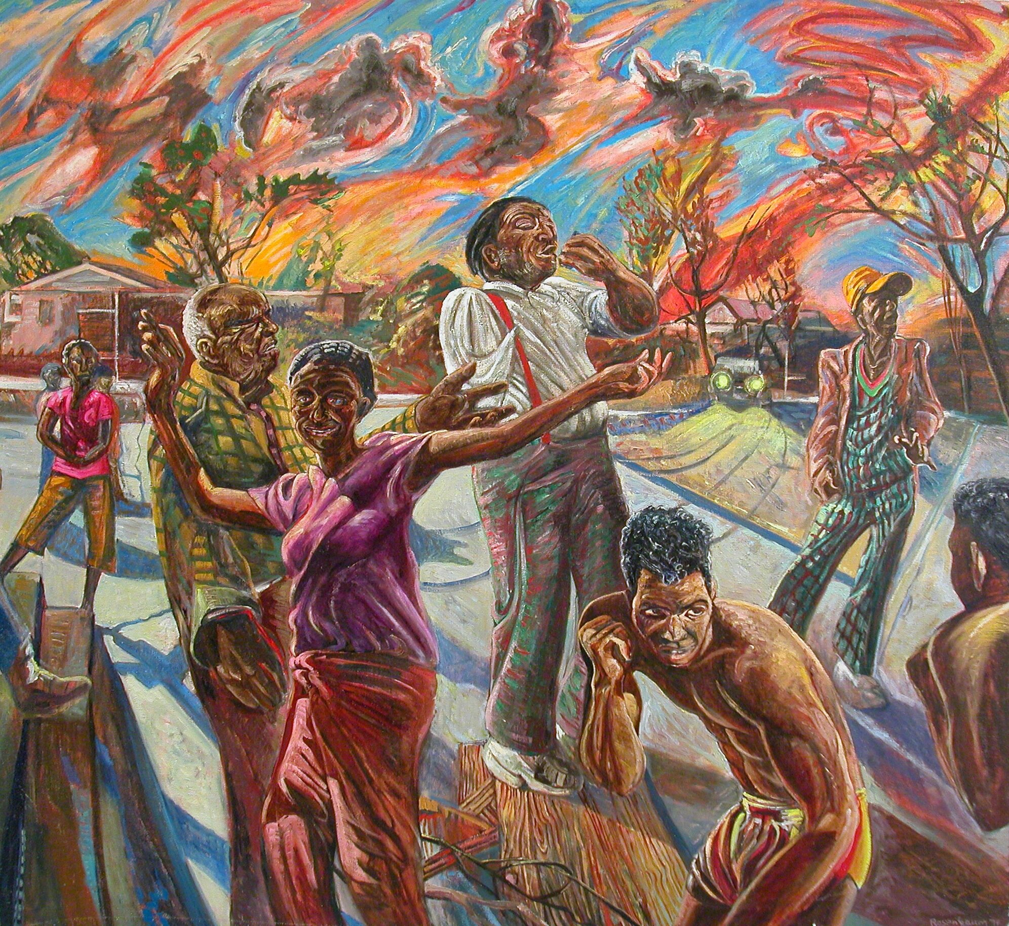 Kent Knowles, The Iron Triangle , Oil on linen, 66″ x 72″, 1994, private collection