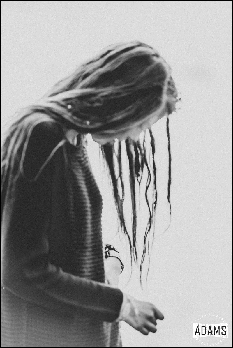 ALLEN ENJOYED GETTING TO GET SOME COOL SHOTS OF KIRSTEN'S DREADLOCKS.