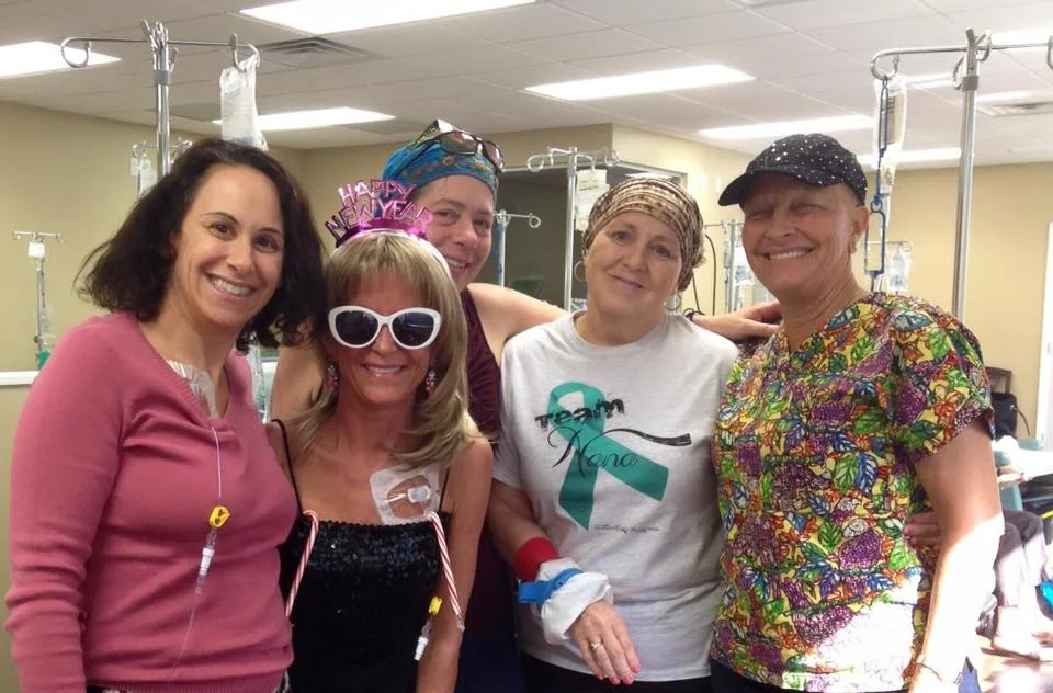 MOM'S "CHEMO-SABIES", AS SHE CALLED THEM...AKA THE AMAZING LADIES MOM DID CHEMO WITH - ON THEIR OWN JOURNEY BUT ALL HOLDING EACH OTHER UP. A GIFT INDEED!