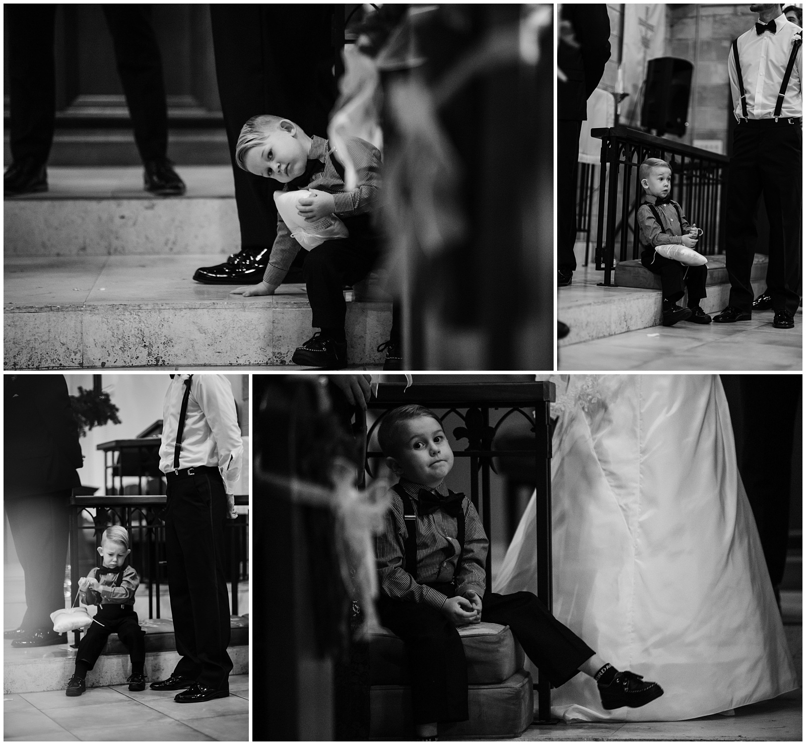 These 2 little guys are cousins! So not only are these hilarious photos, but to us, they have a whole new meaning! See the little guy on the bottom right? He’s the son of our ring-bearer (my cousin) at our wedding. At our wedding, he was so well-behaved but kept turning the “ring pillow” upside down to see if the rings would fall off! Ha-ha. His son looks so much like him and also has his sense of humor. It took us back 22 years! Haha
