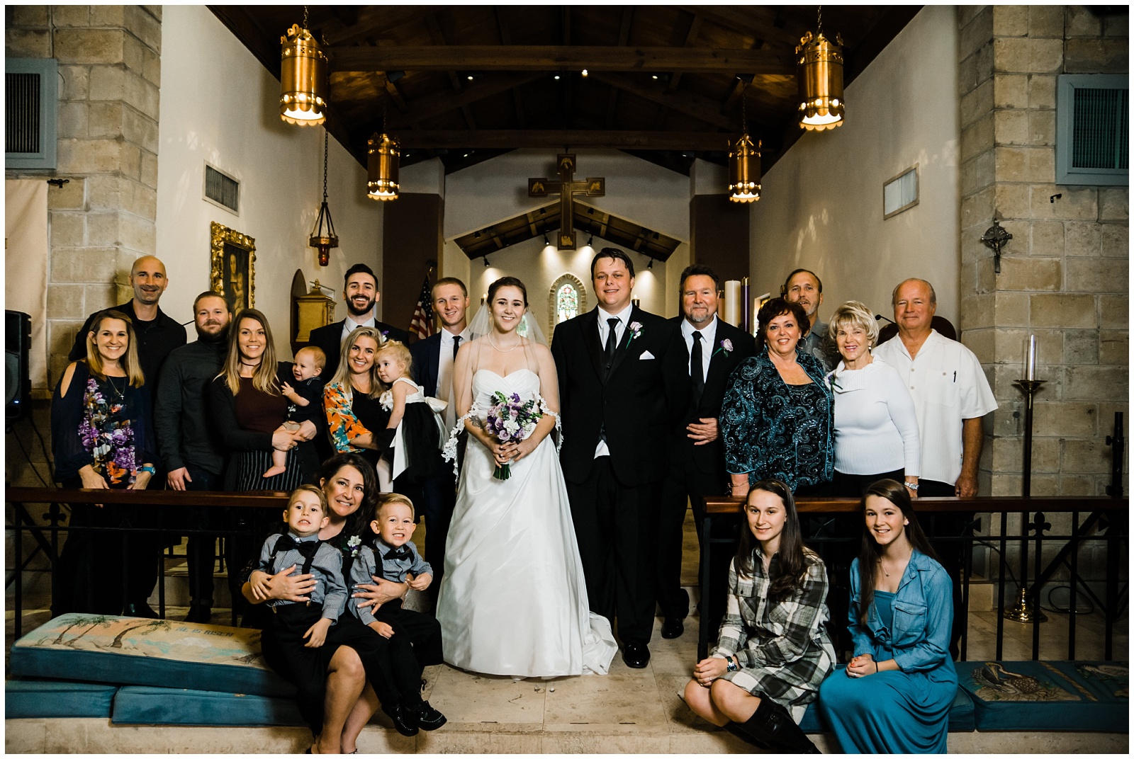 My Family!!! It’s seldom (if ever) that we are in front of the lens at a wedding, but thanks to my amazing husband, who has perfected the art of a timed photo, we were able to be in this family photo (we are in the top left & our beautiful daughters are bottom right).