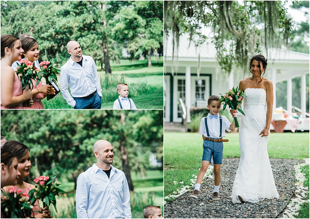 Although I usually miss the Bride walking down the aisle (because my job is to capture the groom’s response & Allen captures the Bride), it’s always worth it. I loved watching the groom peek around friends and family to get a glimpse of his lovely bride!
