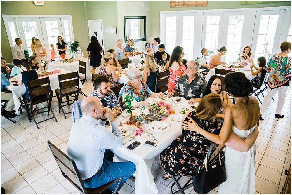 The Reception! So many loved ones waited to congratulate them!