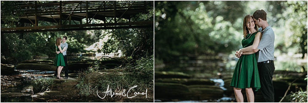 Engagement Photos at a creek in Atlanta