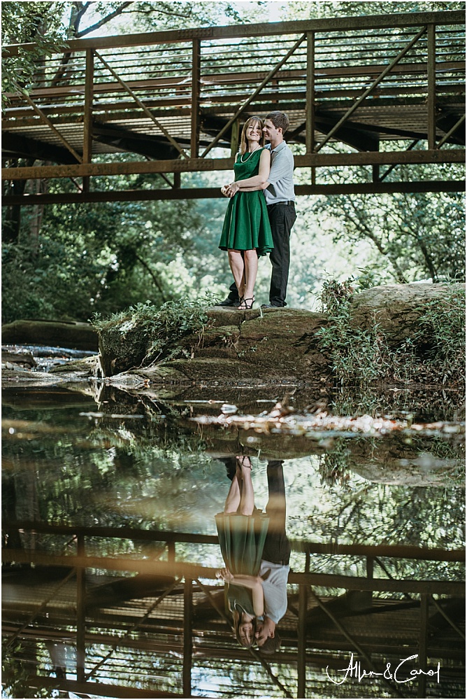 Engagement photos at Tanyard Creek Park Atlanta