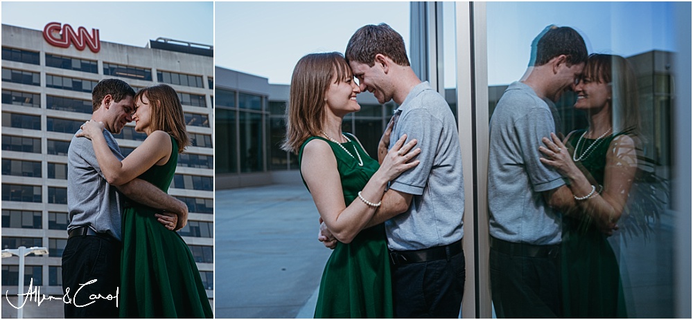 Engagement Photos at CNN building in Atlanta