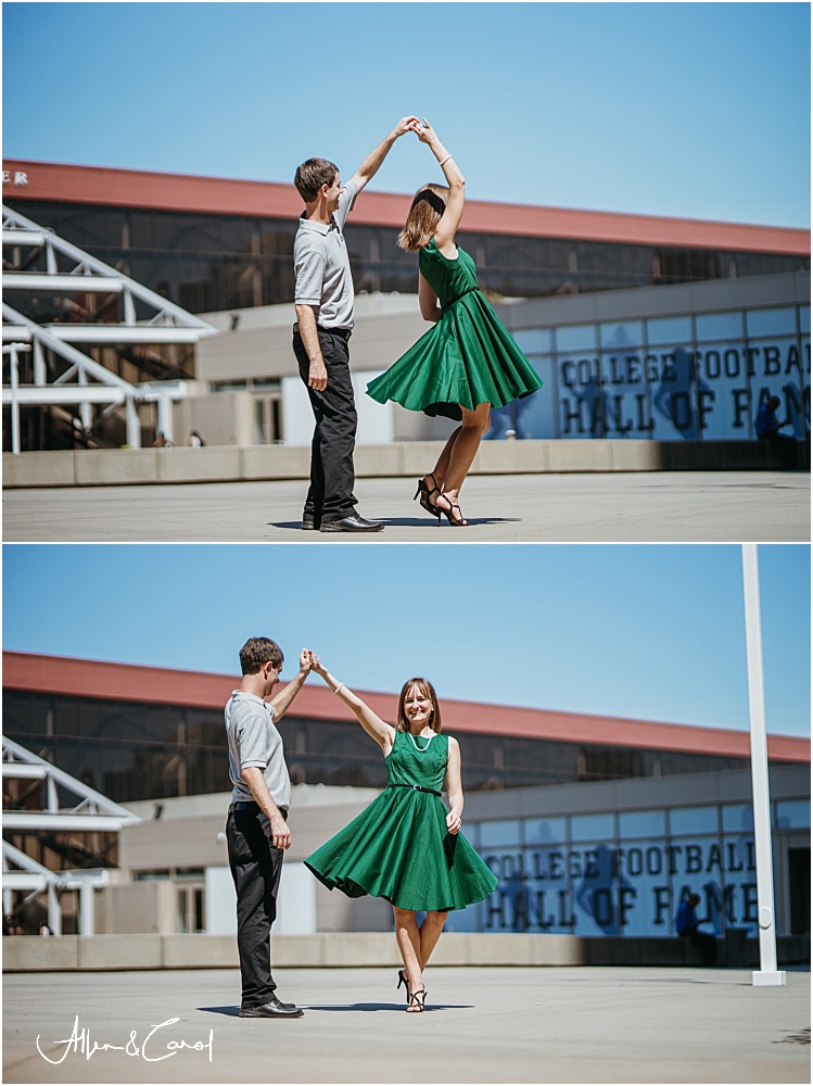 Engagement Photos at CNN Building in Atlanta