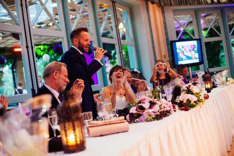 Kim and Dan's rainy wedding in Knaresborough and Harrogate — photo 24 of 28