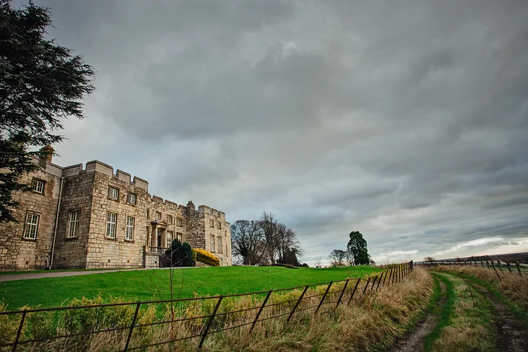 Helen and Simon's November wedding at Hazlewood Castle, York — photo 1 of 67