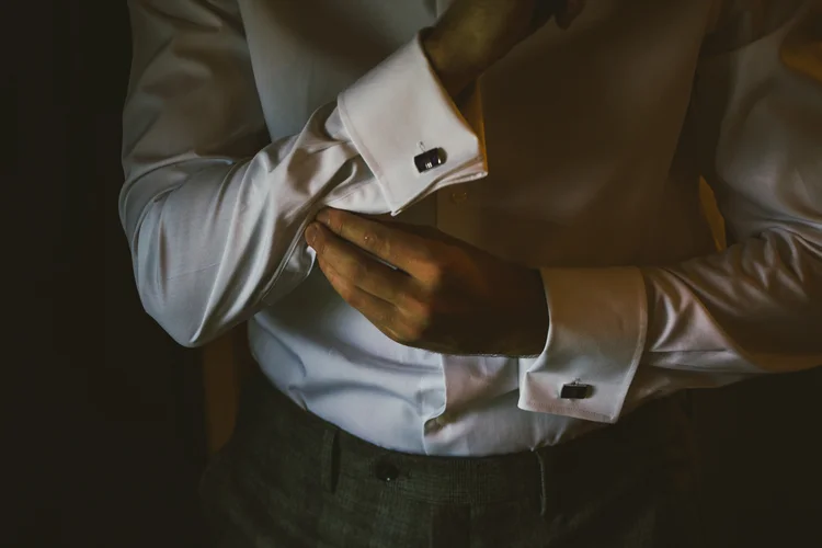Helen and Simon's November wedding at Hazlewood Castle, York — photo 9 of 67
