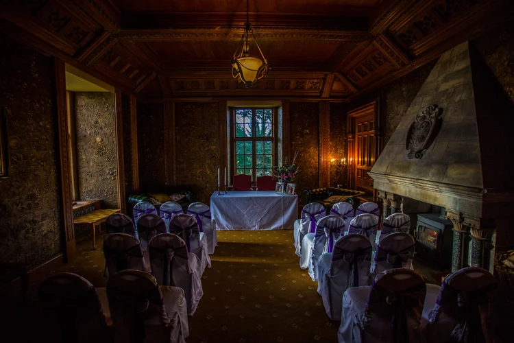 Helen and Simon's November wedding at Hazlewood Castle, York — photo 13 of 67