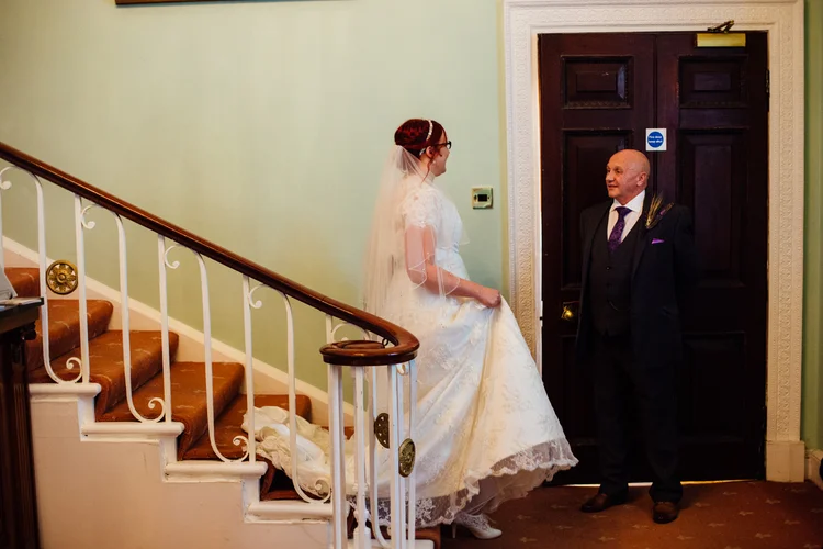 Helen and Simon's November wedding at Hazlewood Castle, York — photo 16 of 67
