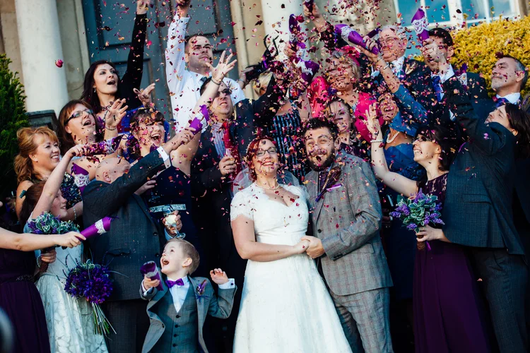 Helen and Simon's November wedding at Hazlewood Castle, York — photo 31 of 67