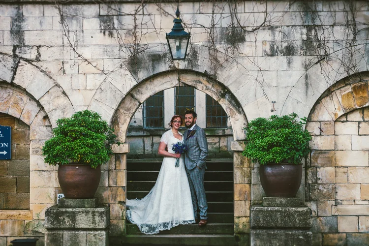 Helen and Simon's November wedding at Hazlewood Castle, York — photo 44 of 67