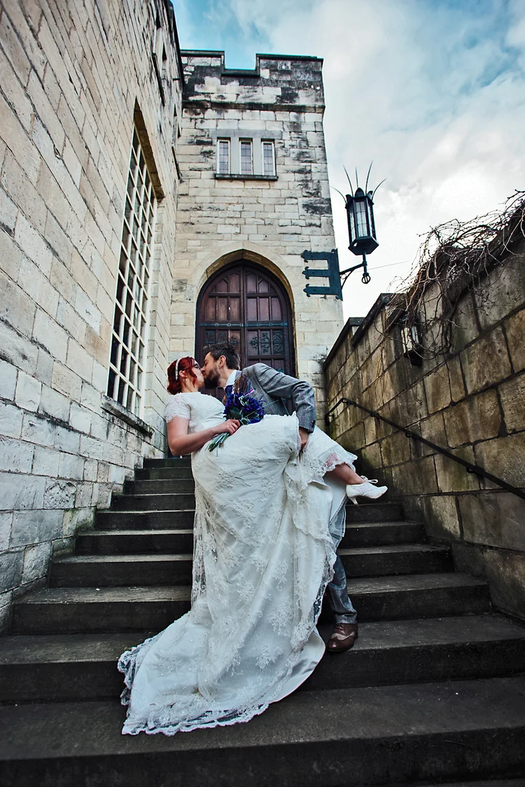 Helen and Simon's November wedding at Hazlewood Castle, York — photo 45 of 67