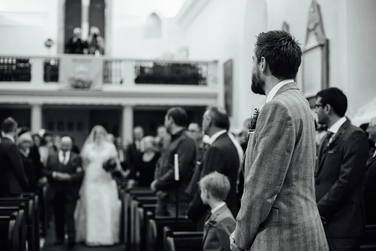 Helen and Simon's November wedding at Hazlewood Castle, York — photo 58 of 67
