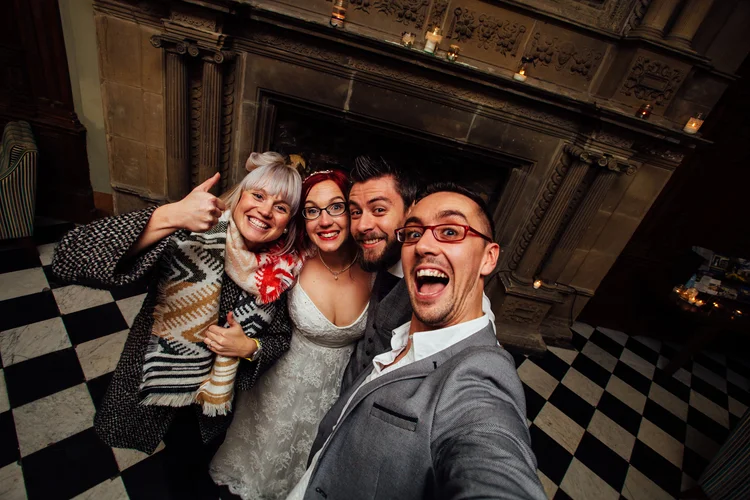 Helen and Simon's November wedding at Hazlewood Castle, York — photo 67 of 67